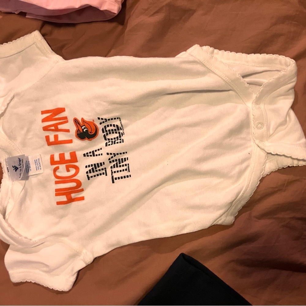 Baltimore Orioles White Baby Onesie size 18M